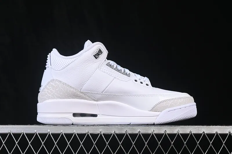 All categories Air Jordan Jordan series basketball shoes Air Jordan 3 LJR version Air Jordan 3 Retro "Pure Money" AJ3 Joe 3 replica white cat CT8532-111